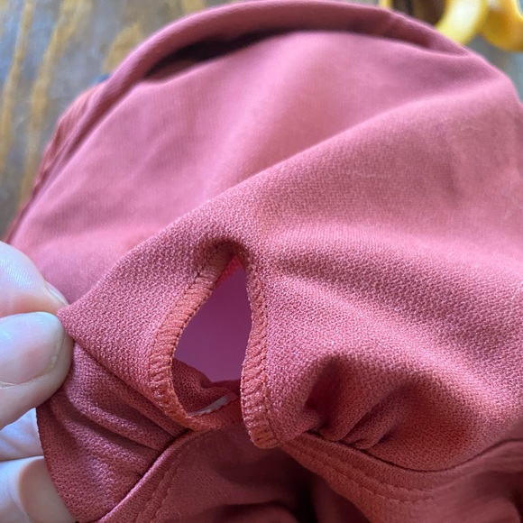 Womens One Piece Swimsuit Size Large Deep V-Neckline Textured Plunging Tie Back - Picture 8 of 10